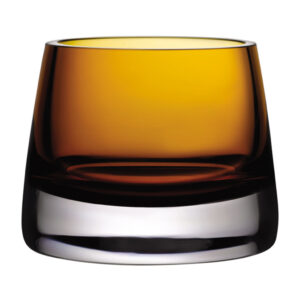 Joy Votive Candle Holder Medium Amber Set of 2 by Nude Glass