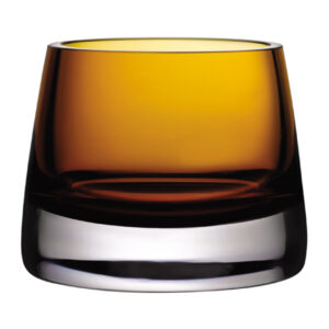 Joy Votive Candle Holder Small Amber Set of 2 by Nude Glass