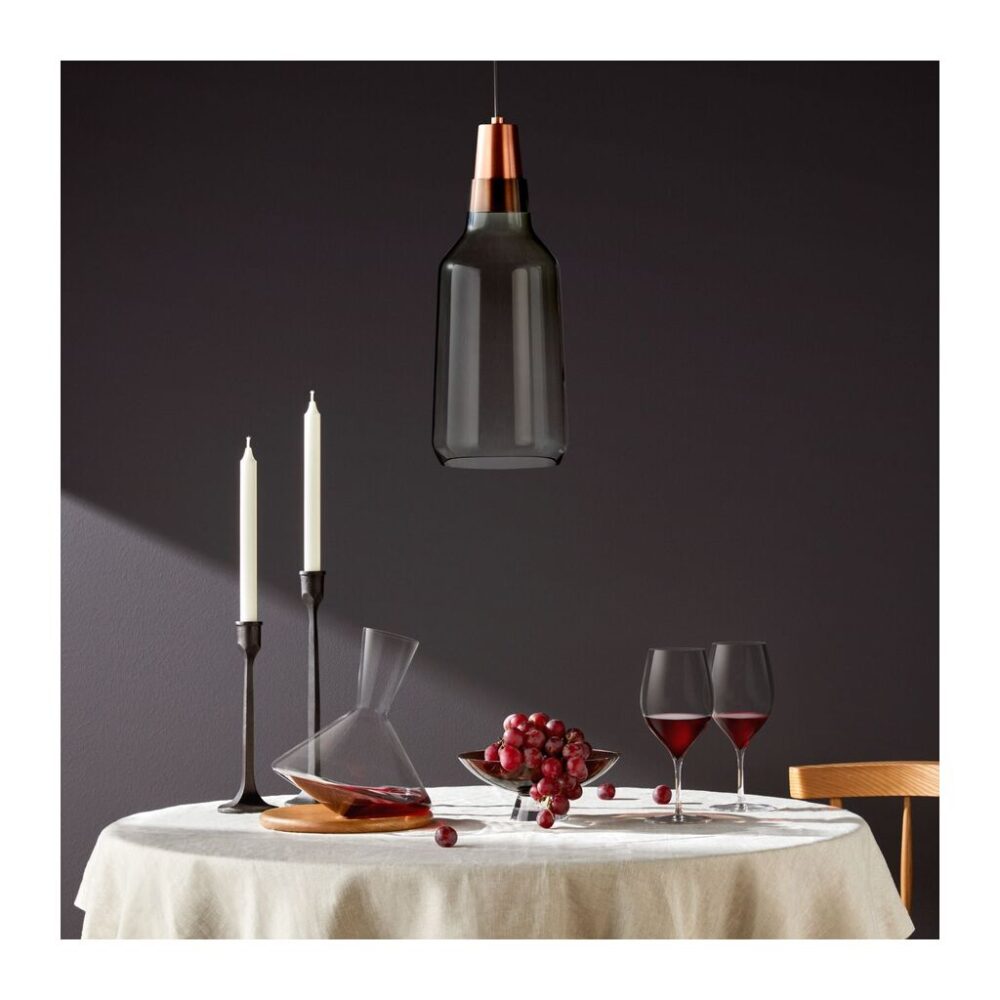 Balance Wine Decanter With Wooden Base by Nude Glass - Image 5