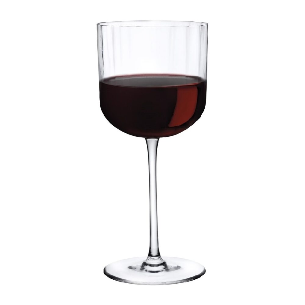Neo Set of 2 Red Wine Glasses by Nude Glass