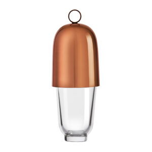 Hepburn Shaker with Metal Top by Nude Glass