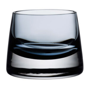 Joy Votive Candle Holder Medium Steel Blue Set of 2 by Nude Glass