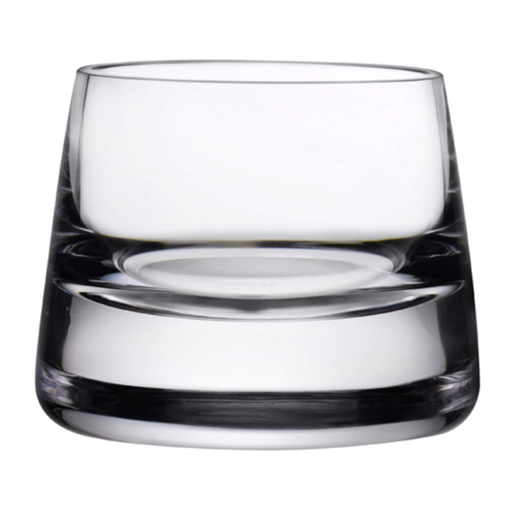 Joy Votive Candle Holder Small Clear Set of 2 by Nude Glass