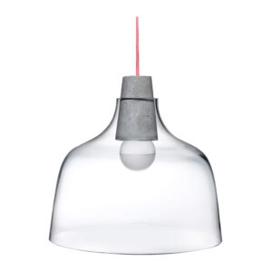 Mira Lamp Clear with Concrete Socket by Nude Glass