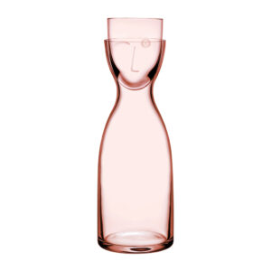 Mr. & Mrs. Night Water Set Tall Dusty Rose by Nude Glass