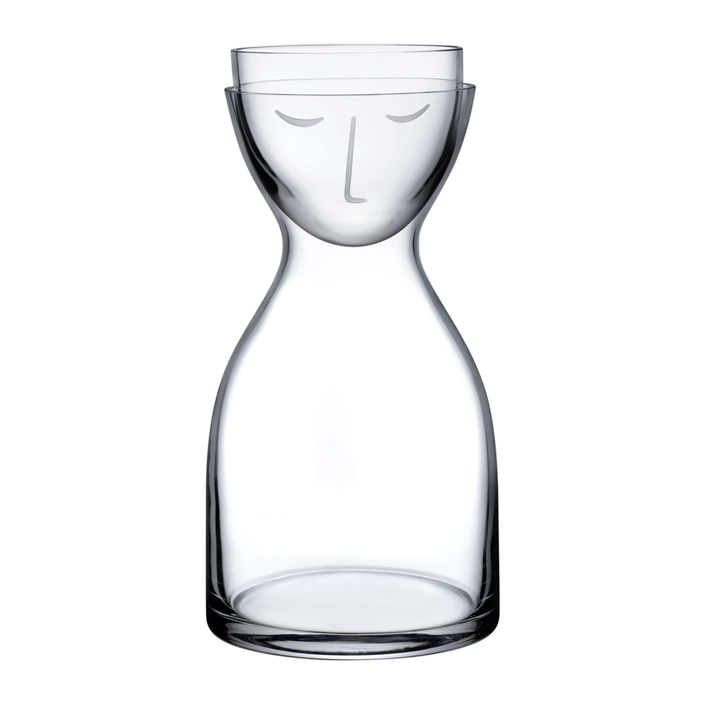 Mr. & Mrs. Night Water Set Clear Short by Nude Glass