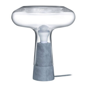 Orion Lamp Top Sandblasted with Marble Base by Nude Glass