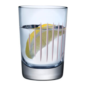 Parrot Set of 2 Water Glasses Steel Blue by Nude Glass
