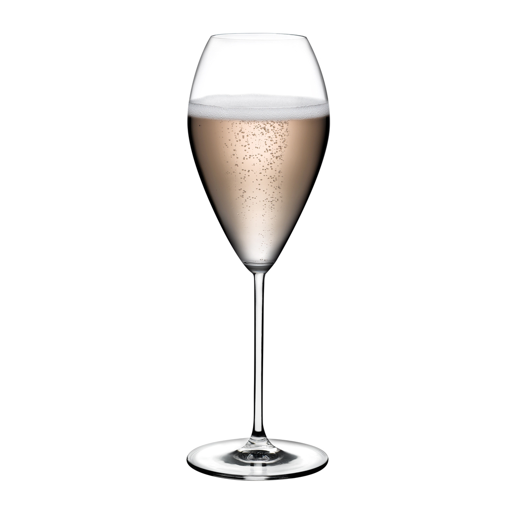 Vintage Set of 2 Champagne Glasses Rounded by Nude Glass - Image 2