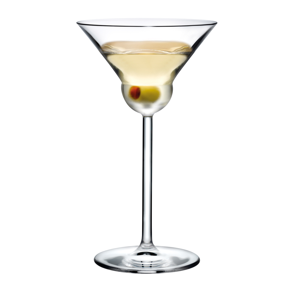 Vintage Set of 2 Martini Glasses Rounded by Nude Glass - Image 2