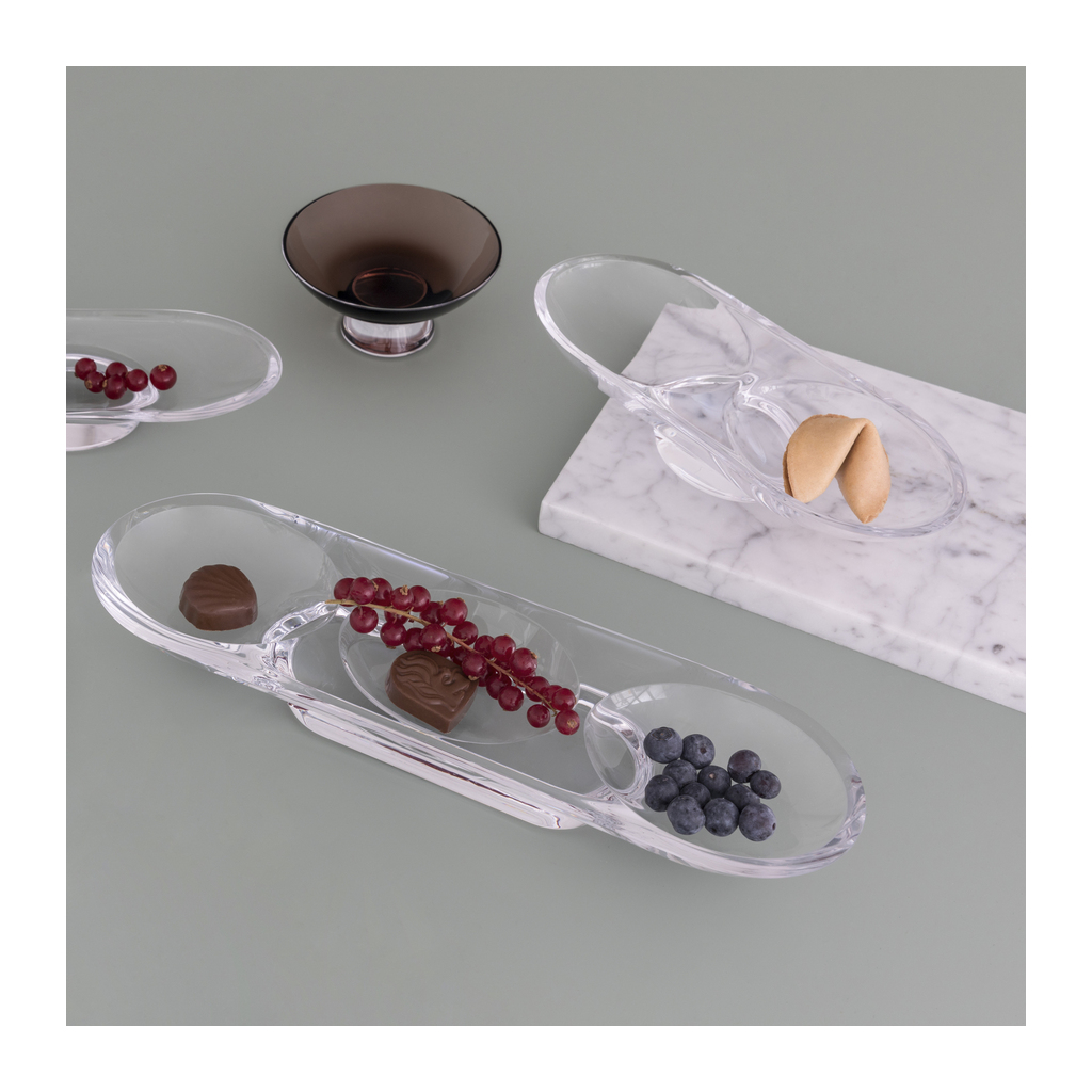 Silhouette Compartment Tray Two Sections Short by Nude Glass - Image 2