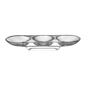 Silhouette Compartment Tray 3 Sections Curved by Nude Glass