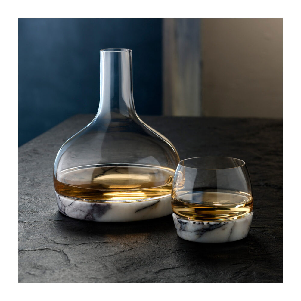 Chill Whisky Tumbler With Marble Base by Nude Glass - Image 3
