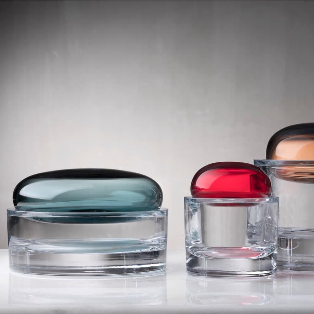 Ecrin Lidded Vessel Small Red by Nude Glass - Image 4