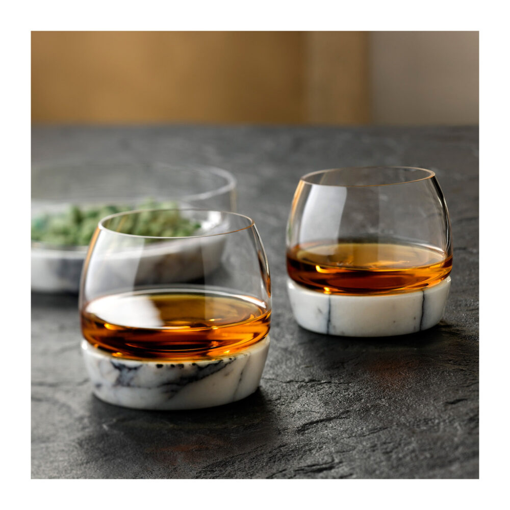 Chill Whisky Tumbler With Marble Base by Nude Glass - Image 6