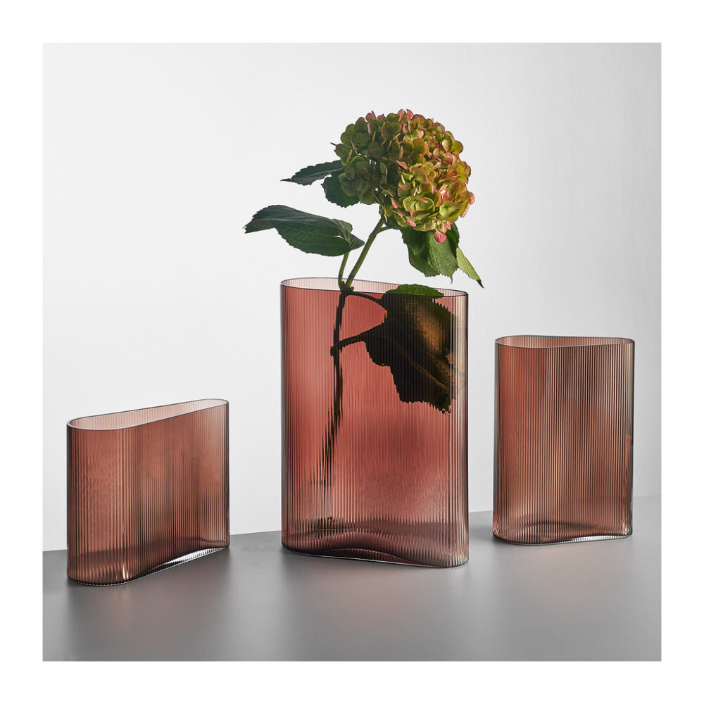Mist Vase Caramel Tall by Nude Glass - Image 2
