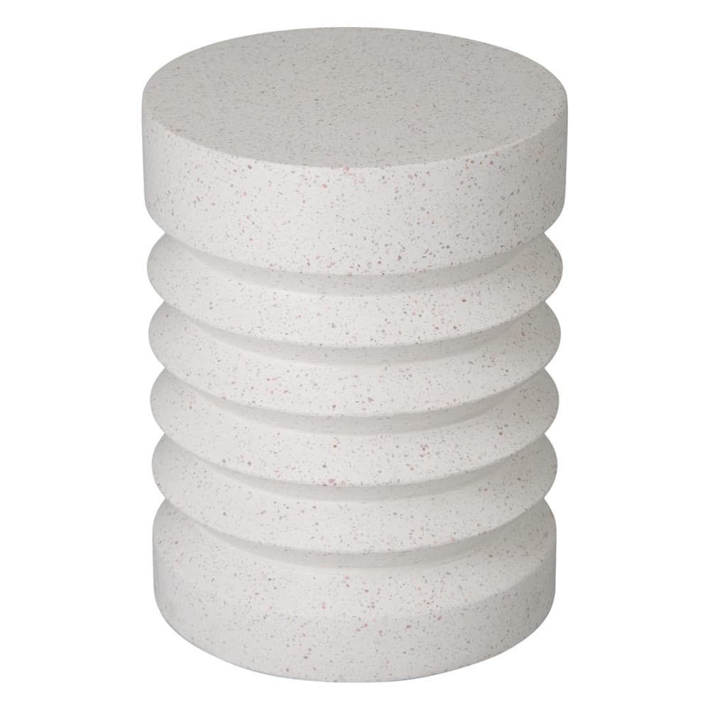 Jag Round White Terrazzo Garden Stool by Emissary - Image 2
