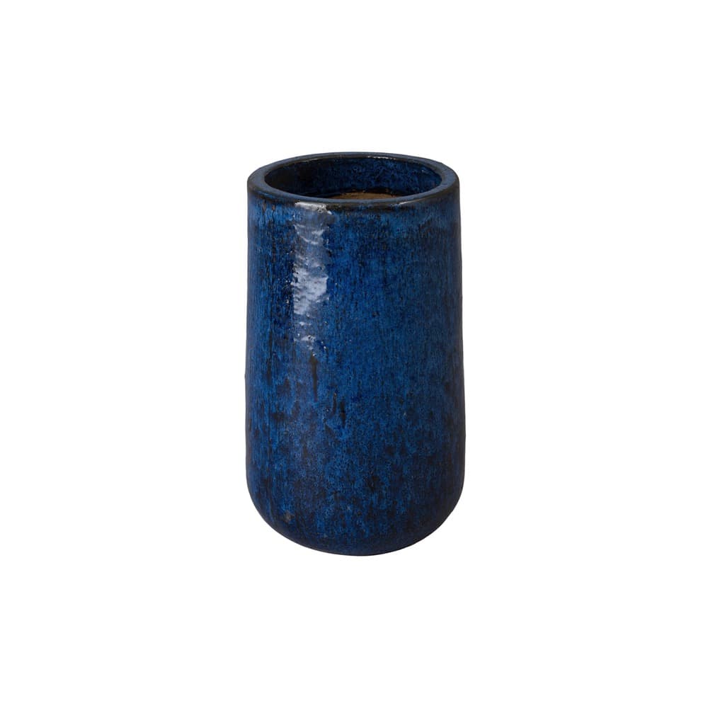 Round Blue Ceramic Planter by Emissary - Image 2