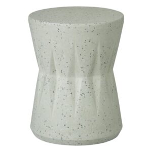 Valor Round Pale Green Terrazzo Garden Stool by Emissary