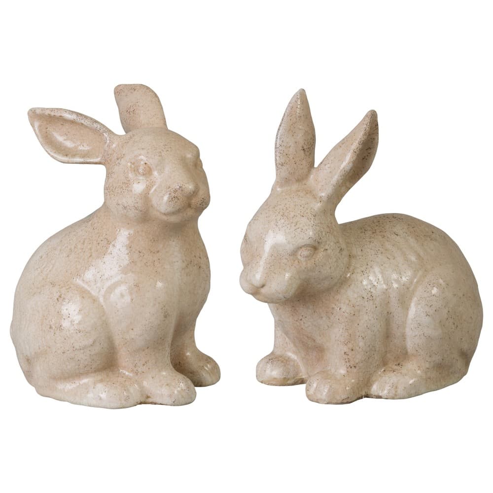 Pair of Ceramic Rabbits by Emissary
