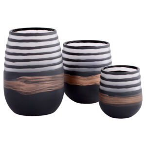 Midnight Road Black and Copper Vases by Cyan Design