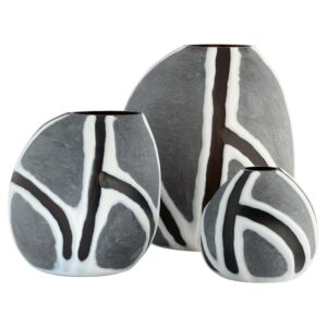 Black, White, and Grey Calle Vases by Cyan Design