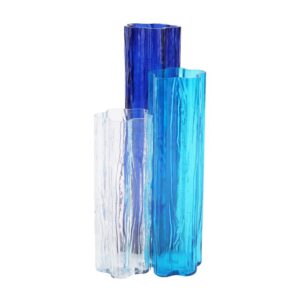Flora Glass Blue Vase by VIETRI