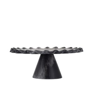 Large Black Resin Cake Stand by BIDKhome