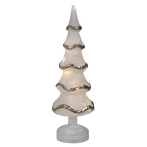 Illuminated Glass Christmas Trees in 3 Sizes by HomArt