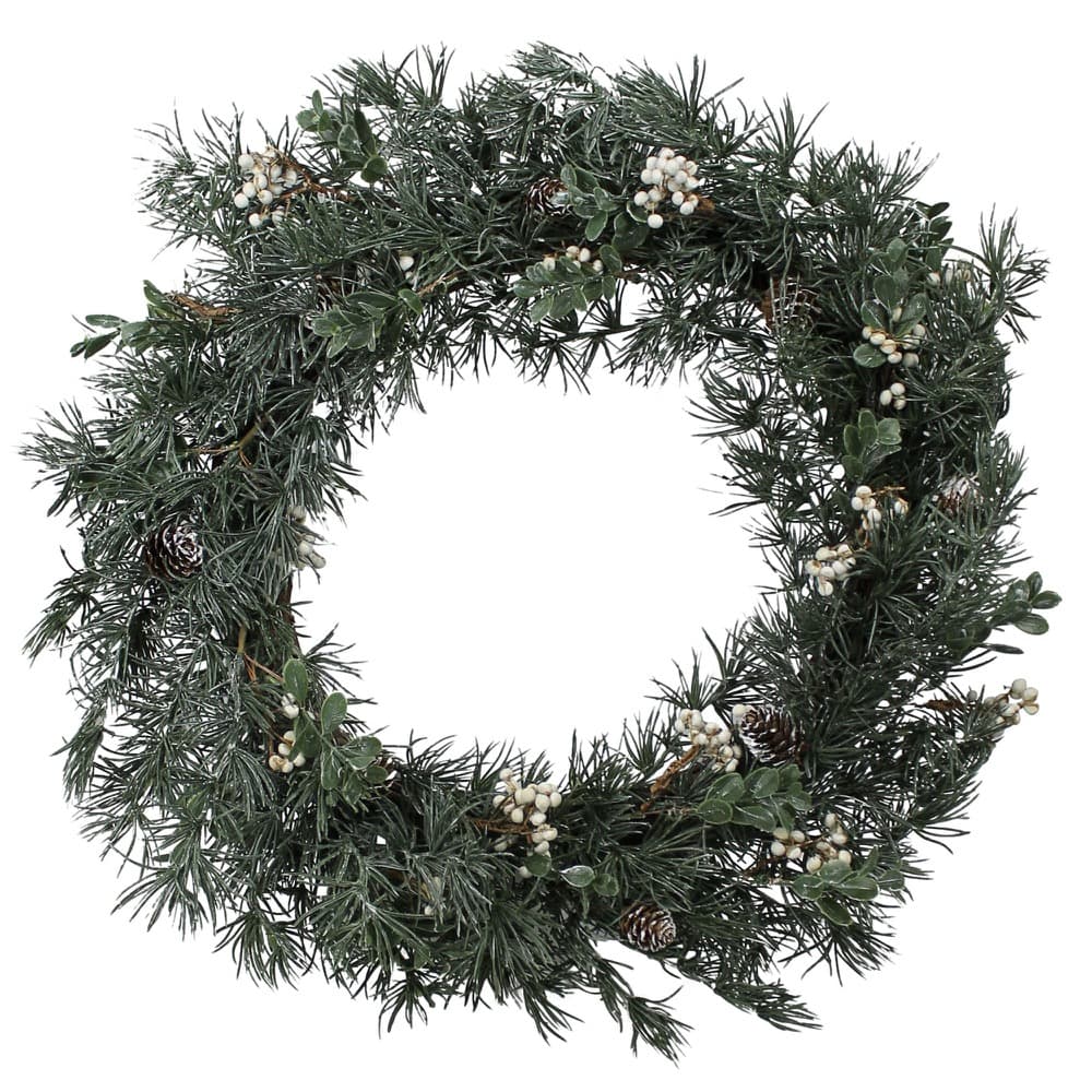 Faux Pine and Cypress Wreath by HomArt