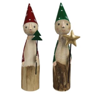 Merry Wood Gnomes Set of 2 by HomArt