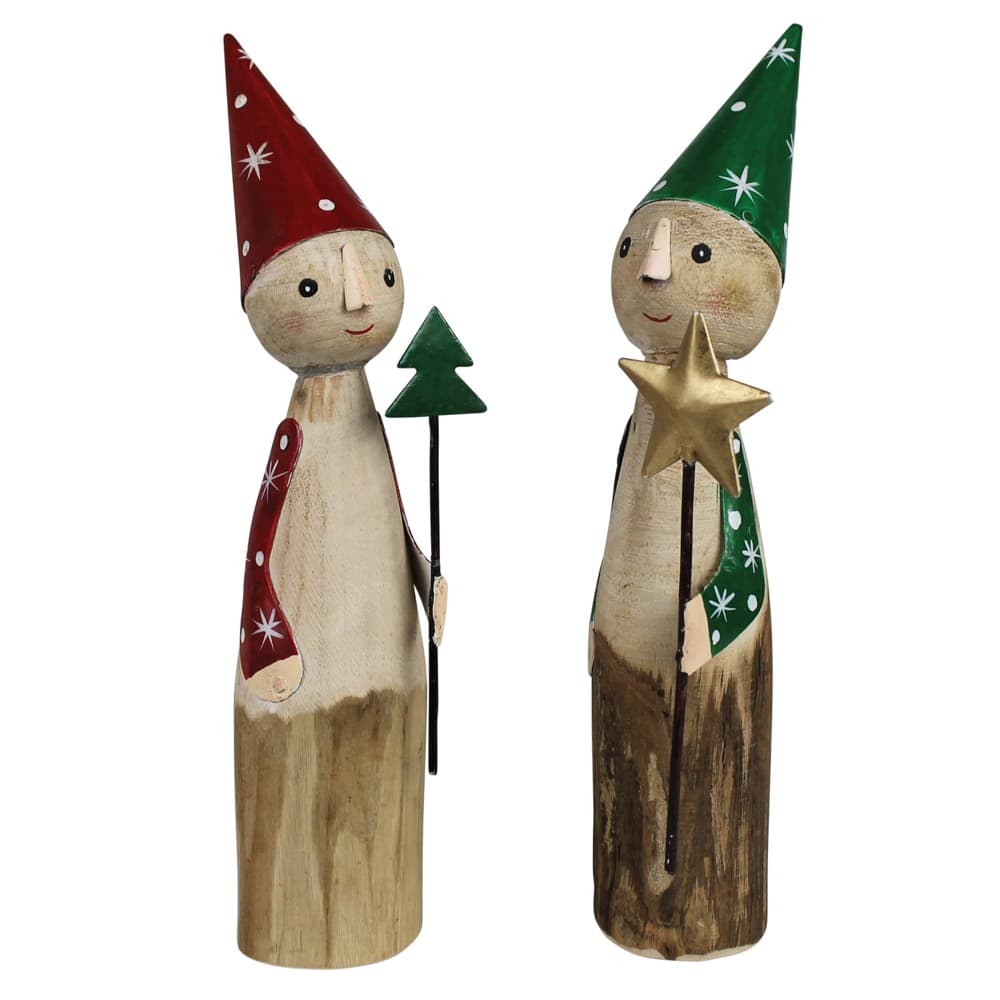Merry Wood Gnomes Set of 2 by HomArt - Image 2