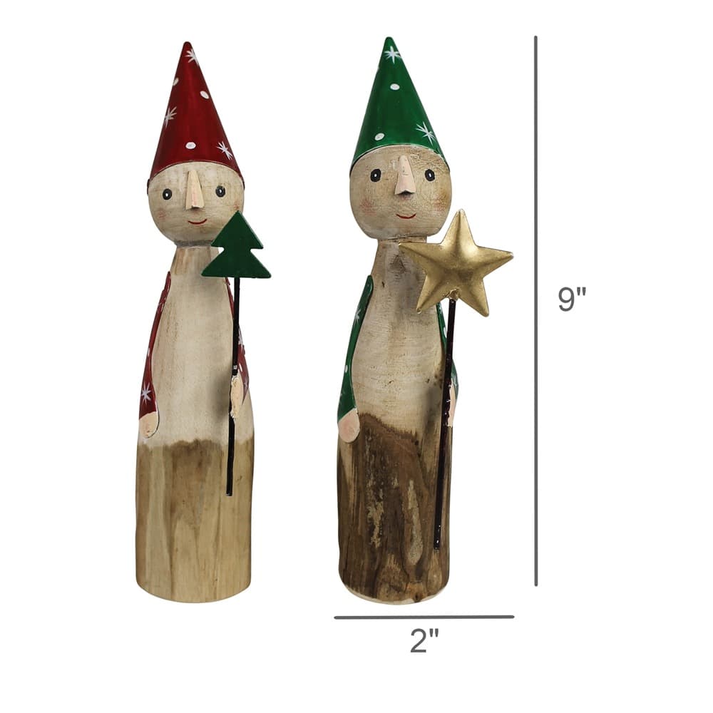 Merry Wood Gnomes Set of 2 by HomArt - Image 3