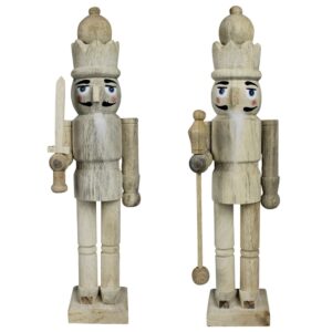 Wood Nutcrackers Set of 2 by HomArt