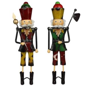 Reclaimed Metal Nutcrackers Set of 2 by HomArt