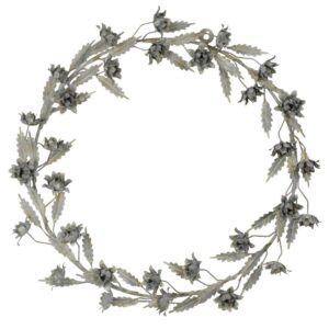 Annabelle Metal Floral Wreath by HomArt
