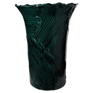 Large Emerald Green Textured Vase by Abigails