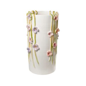 Colorful Vase with Painted Wildflowers by Abigails