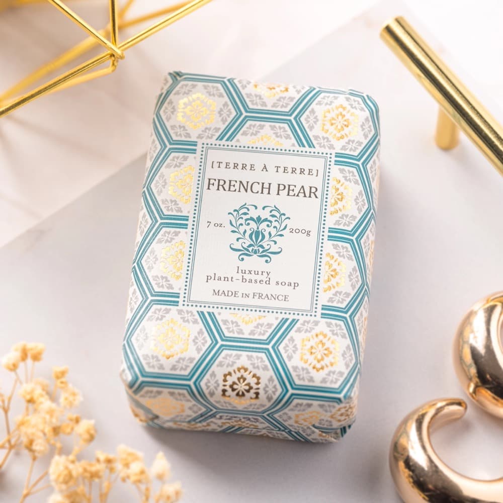 French Pear Textile Collection Soaps by Terre a Terre