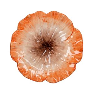 Elisabetta Orange Flower Dinner Plate by Abigails