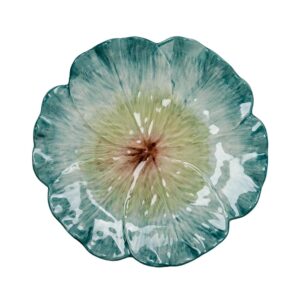 Elisabetta Green Flower Dinner Plate by Abigails