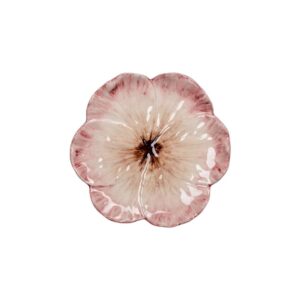 Elisabetta Pink Flower Dessert Plate by Abigails