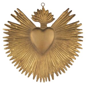 Milagro Metal Heart Hanging Ornament by HomArt