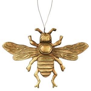 Antique Gold Bee Ornament Set of 2 by HomArt