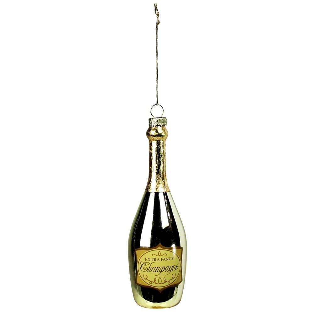 Glass Champagne Bottle Ornament Set of 3 by HomArt - Image 2