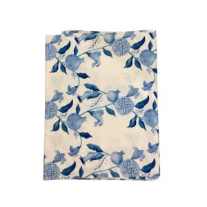 Blue and White Pomegranate Tablecloth by Abigails