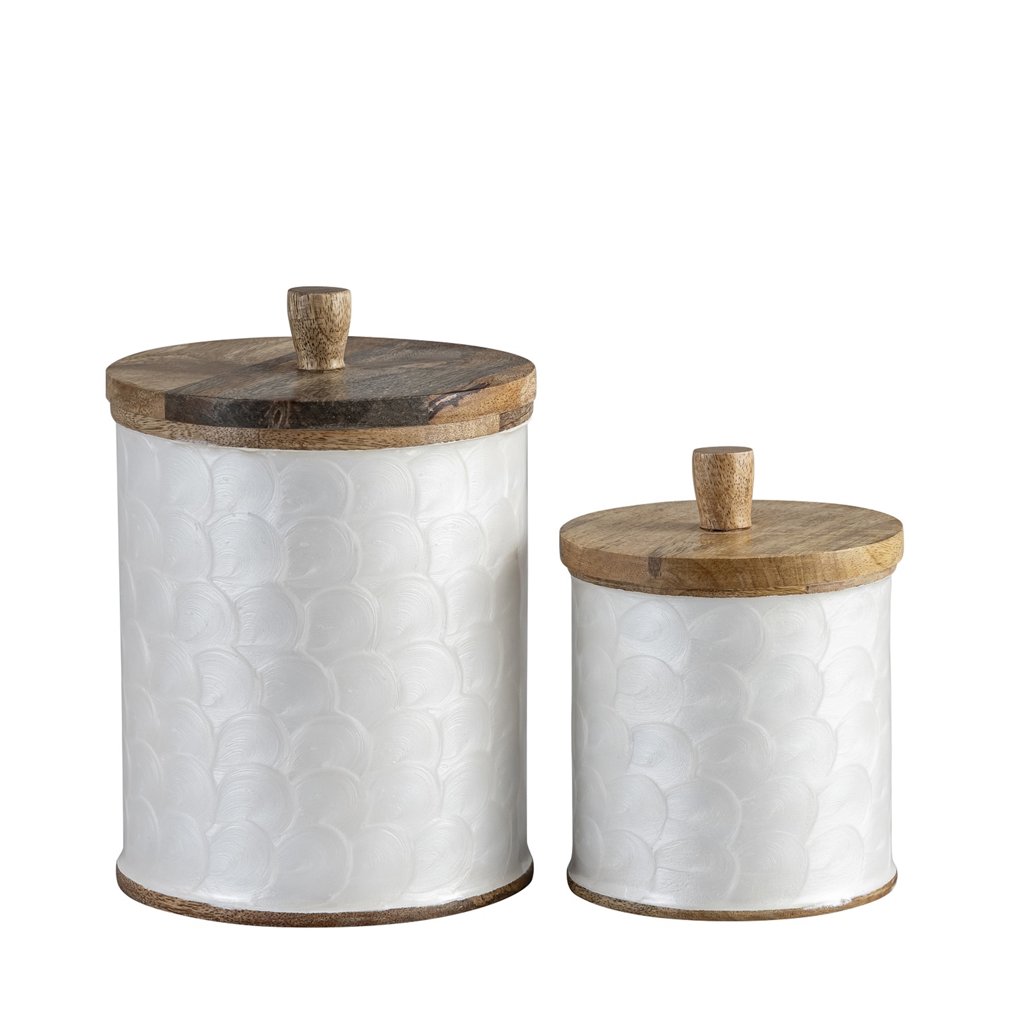 Mango Wood Canister Set of 2 by BIDKhome - Image 7