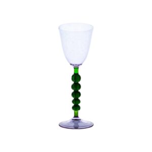 Palazzo Lavender & Green Round Wine Glass Set of 4 by Abigails