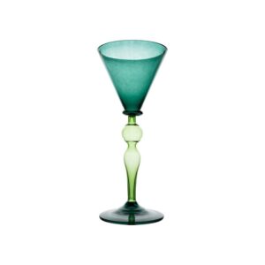 Palazzo Turquoise & Green Wine Glass Set of 4 by Abigails
