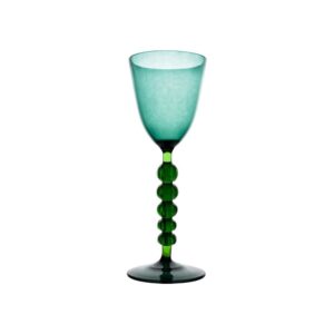 Palazzo Turquoise & Green Round Wine Glass Set of 4 by Abigails